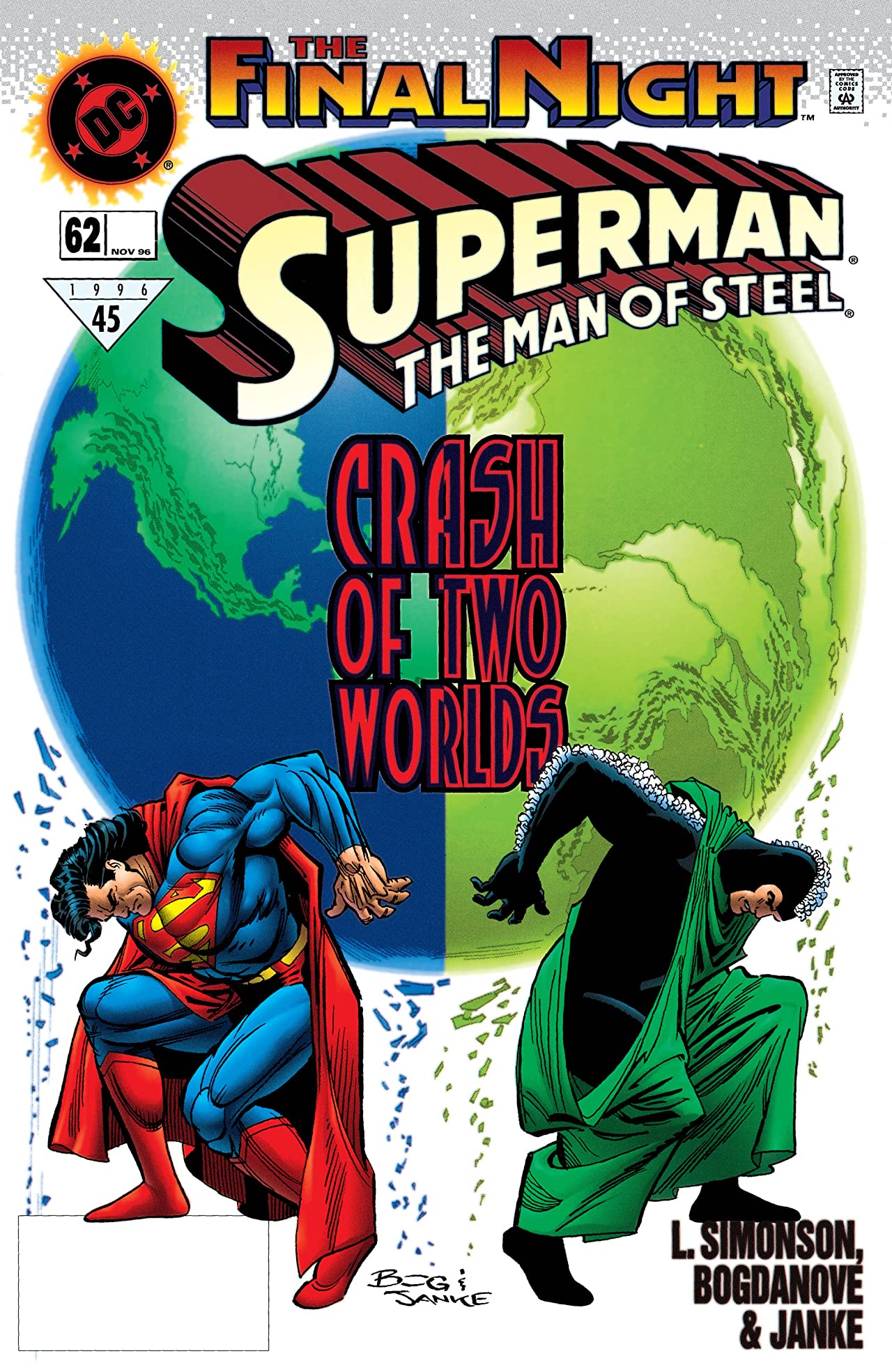 Cover of Superman: The Man of Steel #62