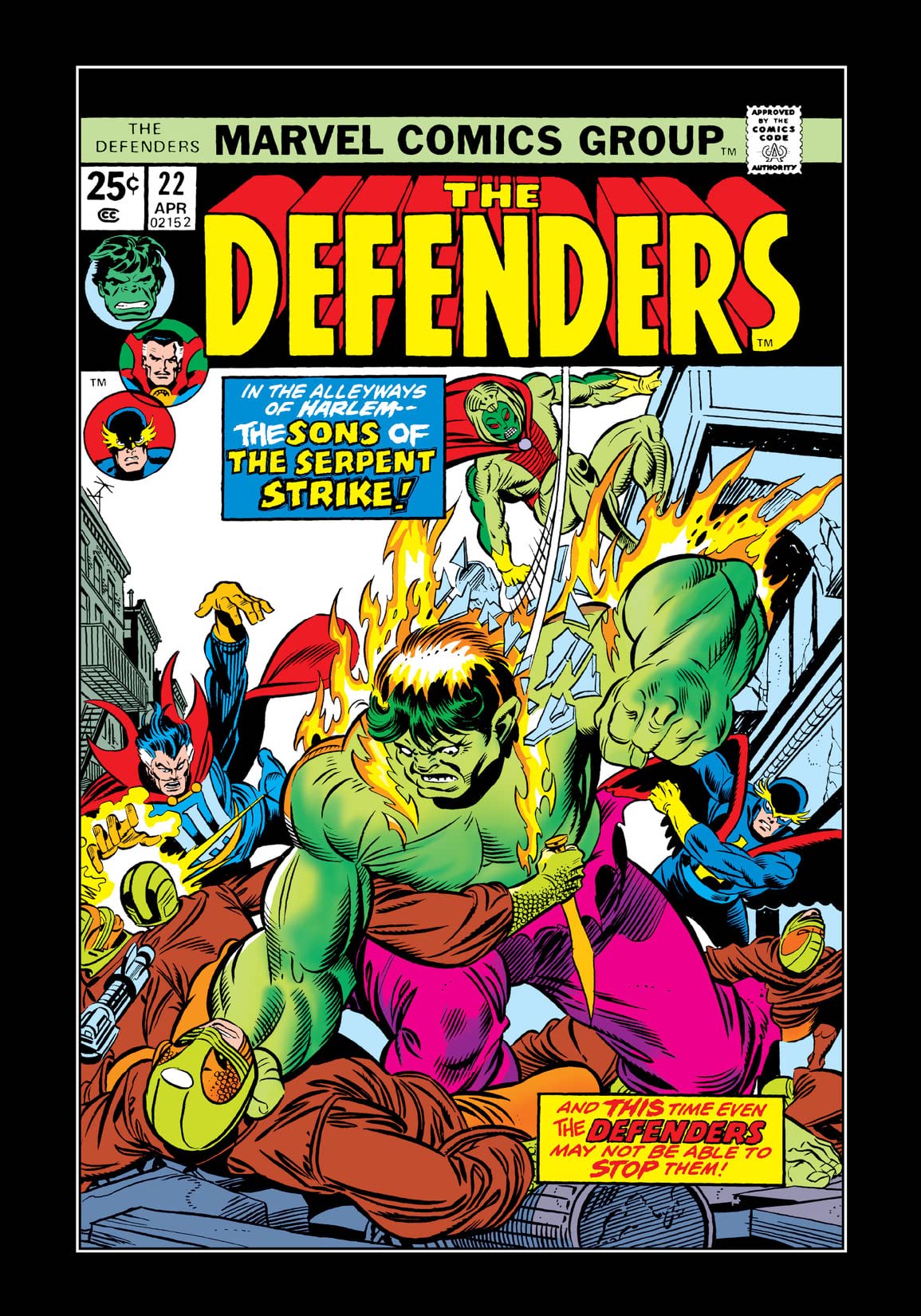 The Defenders (1972) #22 cover