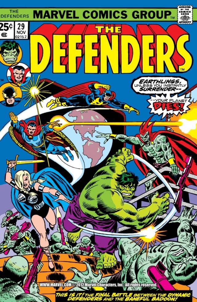 The Defenders (1972) #29 cover