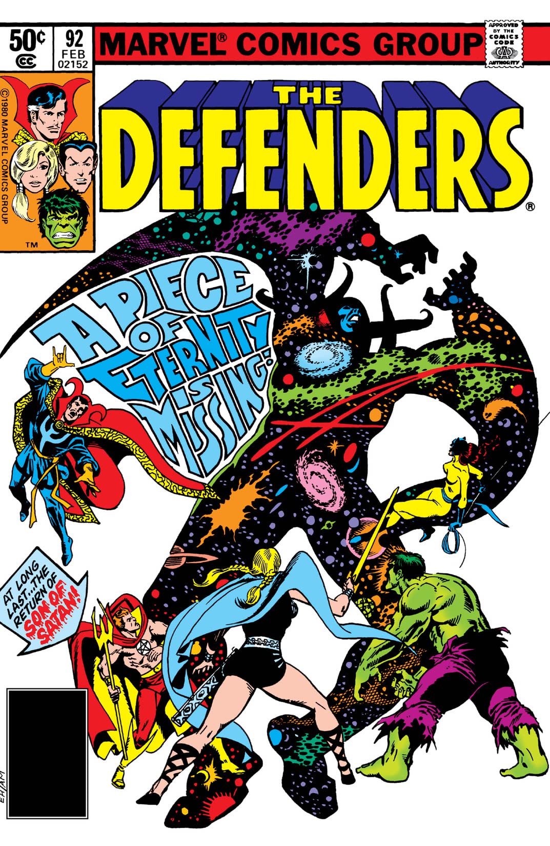 The Defenders (1972) #92 cover