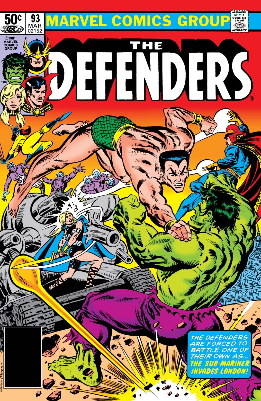 The Defenders (1972) #93 cover