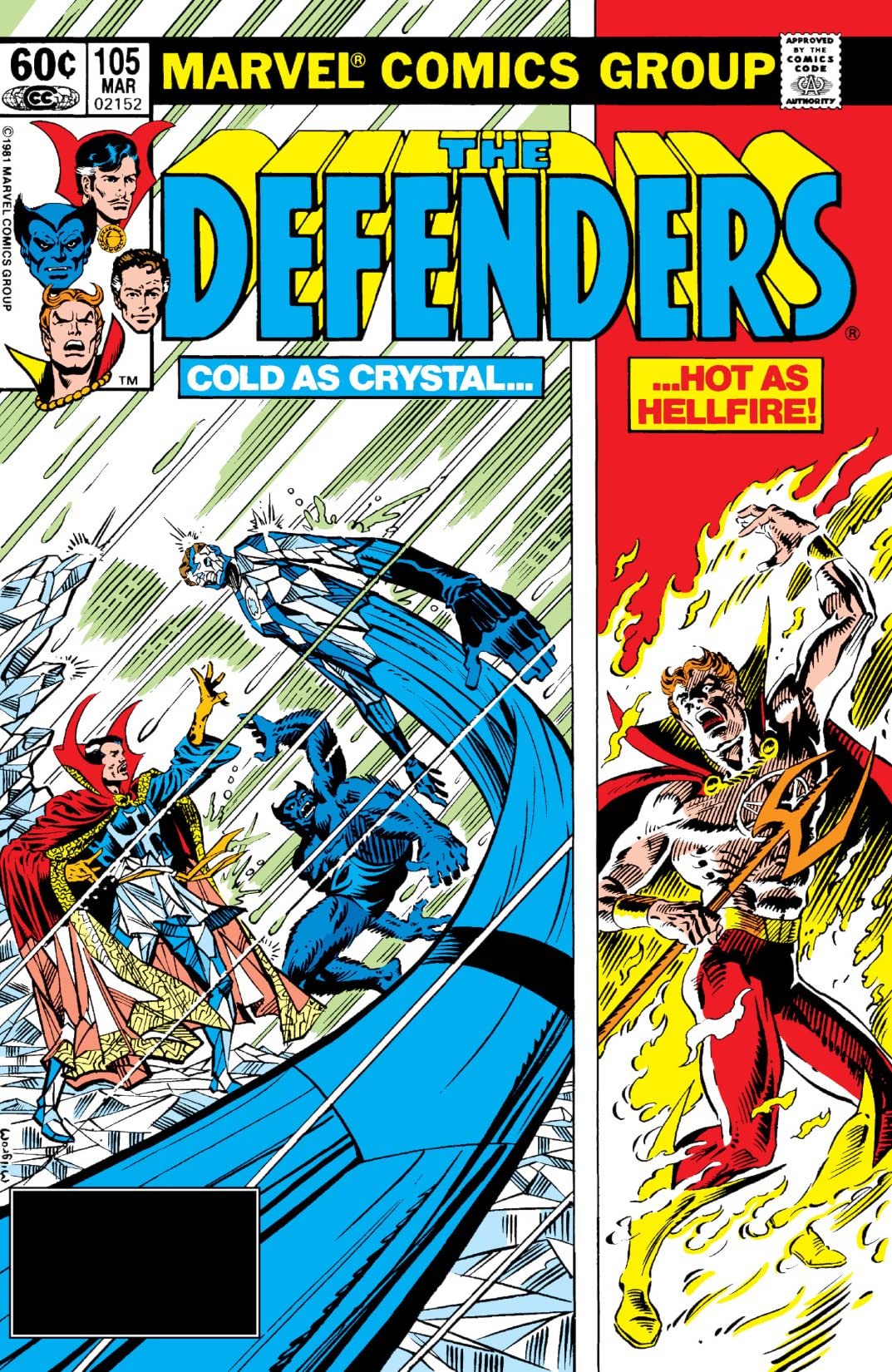 The Defenders (1972) #105 cover