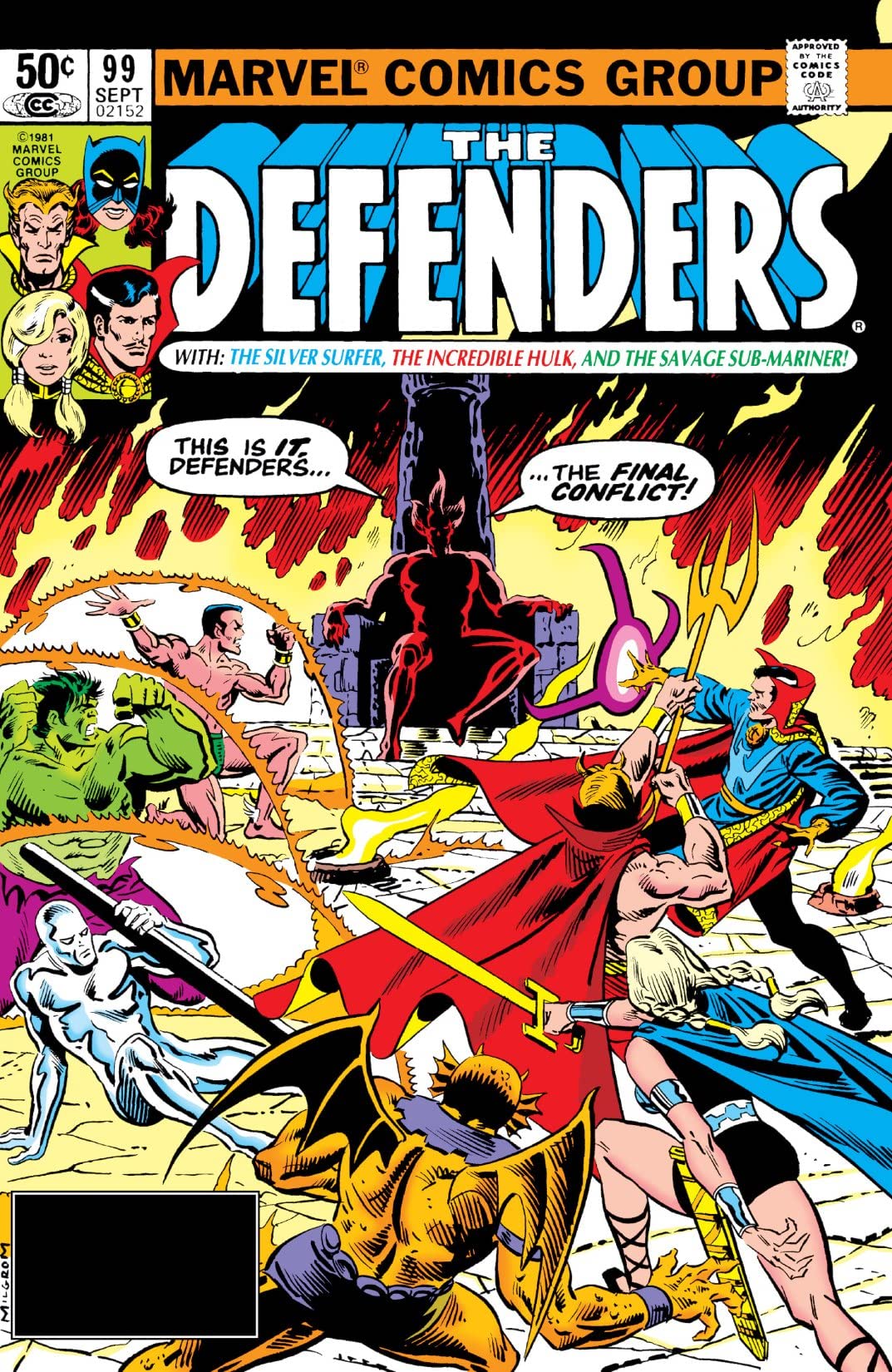 The Defenders (1972) #99 cover