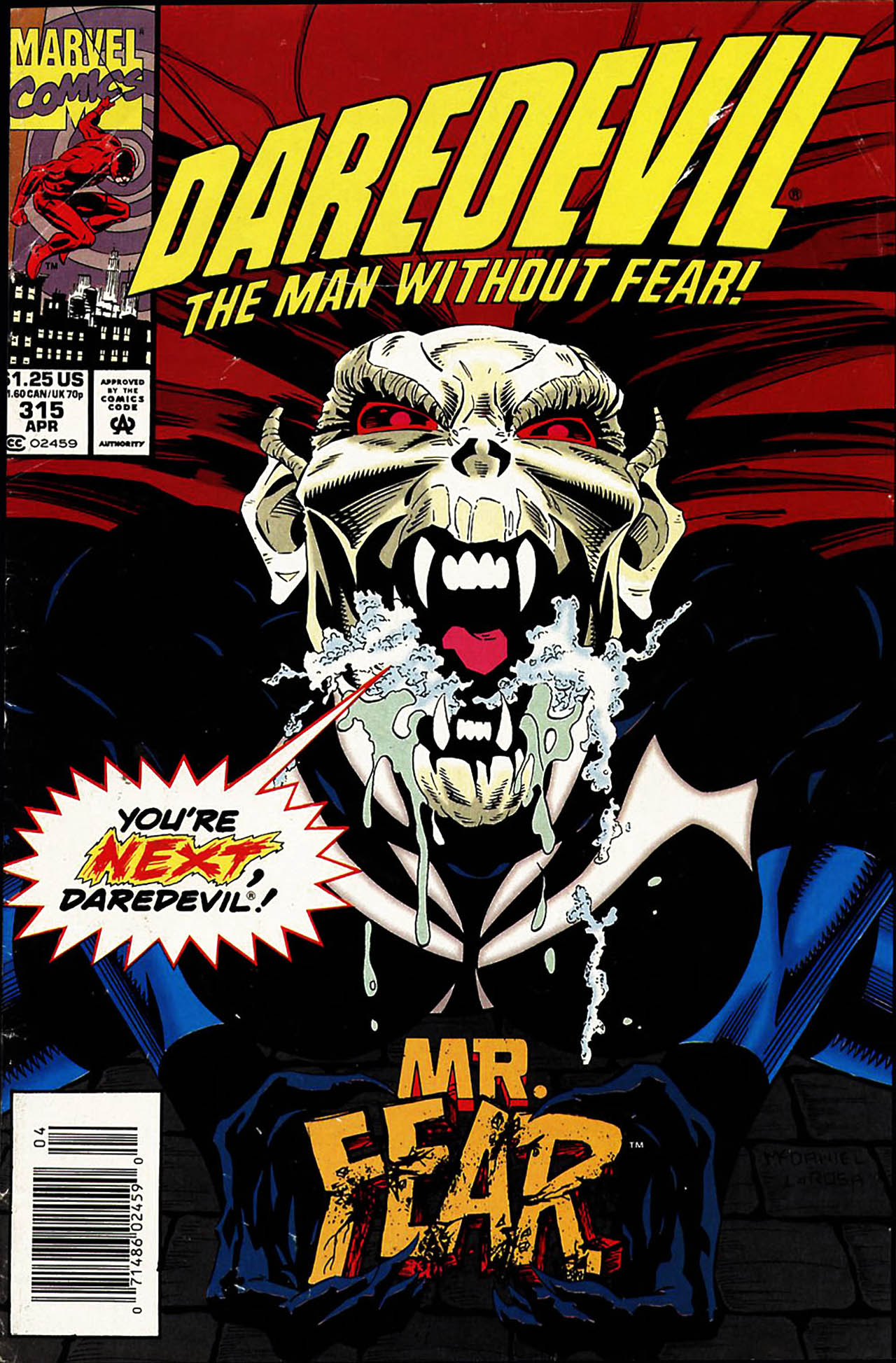 Cover of Daredevil #315