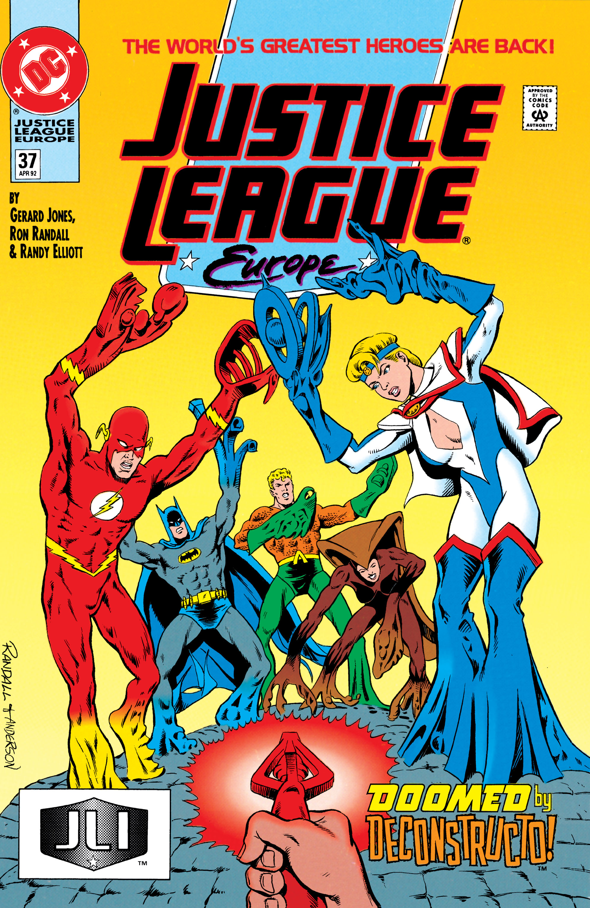Justice League Europe (1989) #37 cover