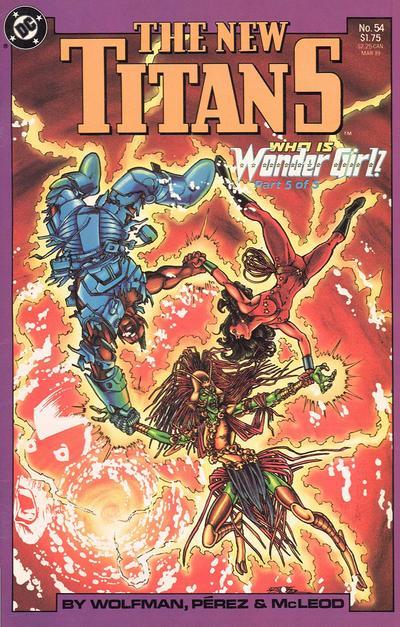 The New Titans #54 cover
