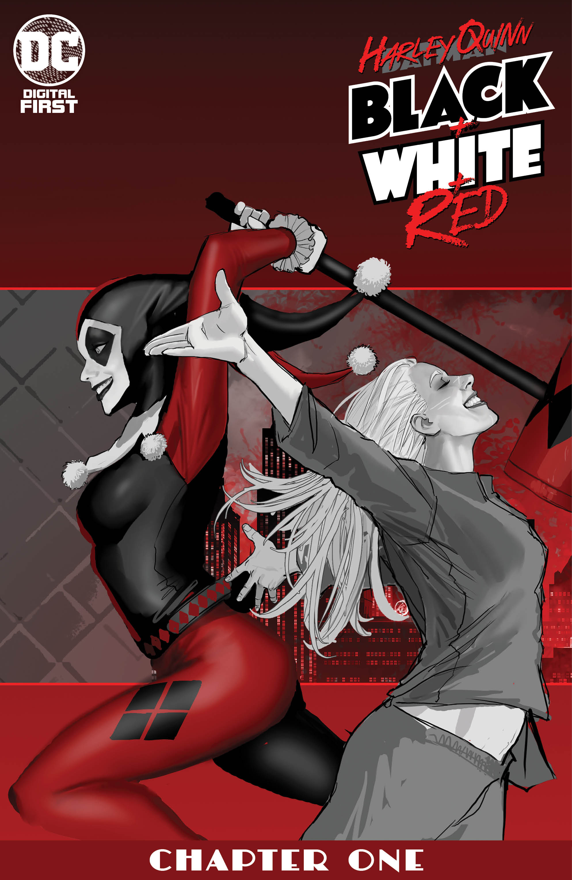 Harley Quinn Black + White + Red