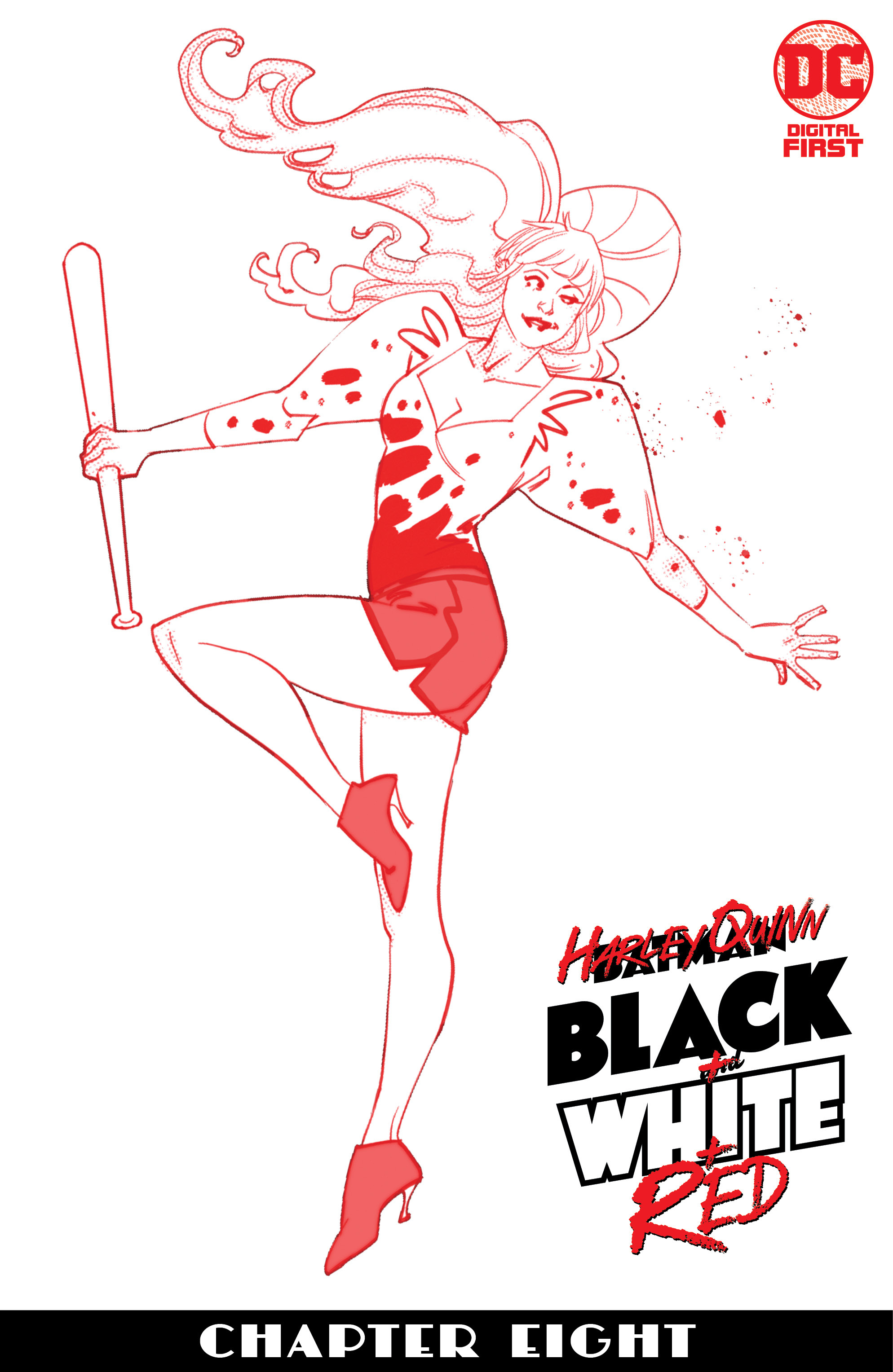 Harley Quinn Black + White + Red