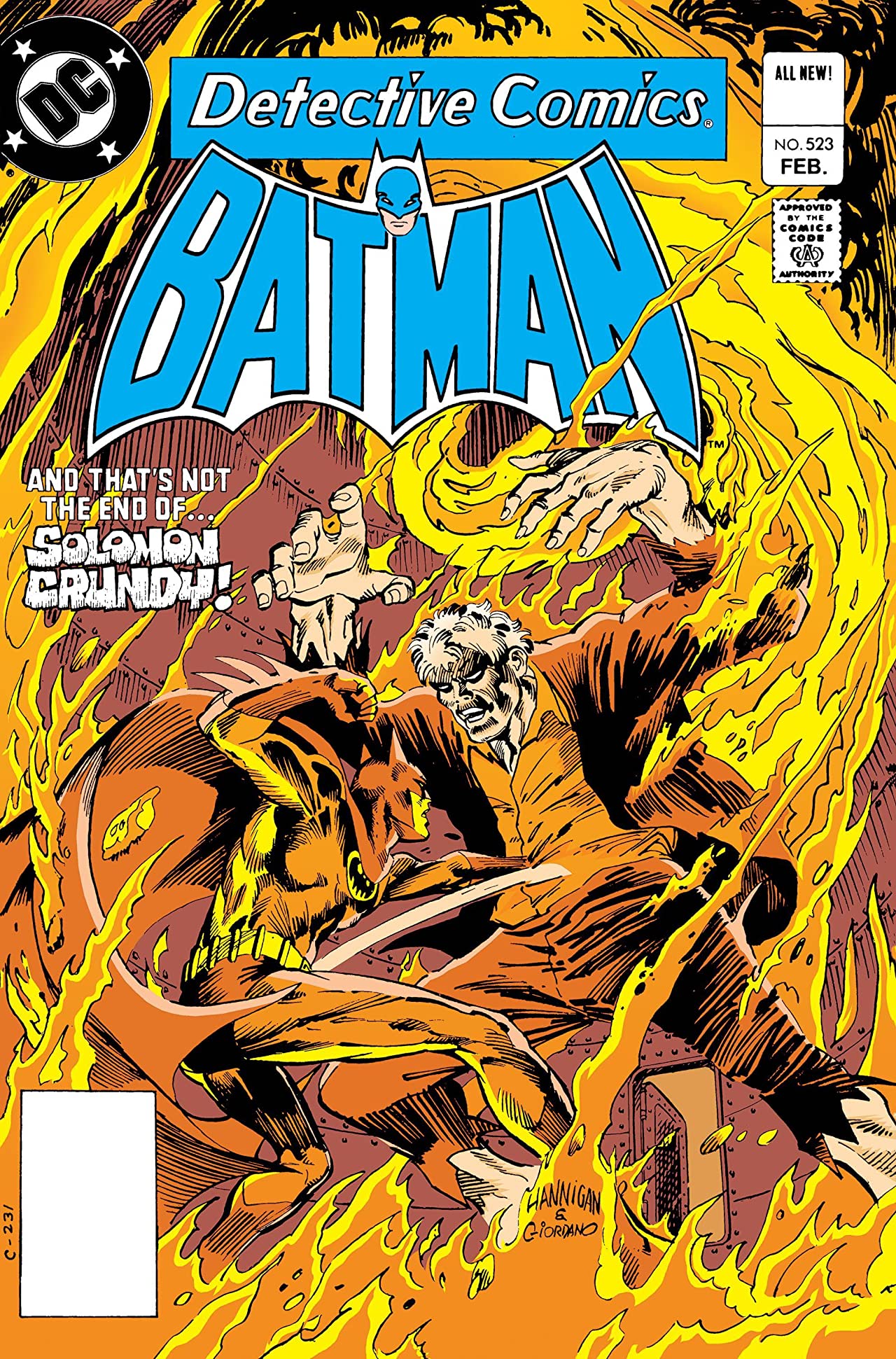 Detective Comics (1937) #523 cover