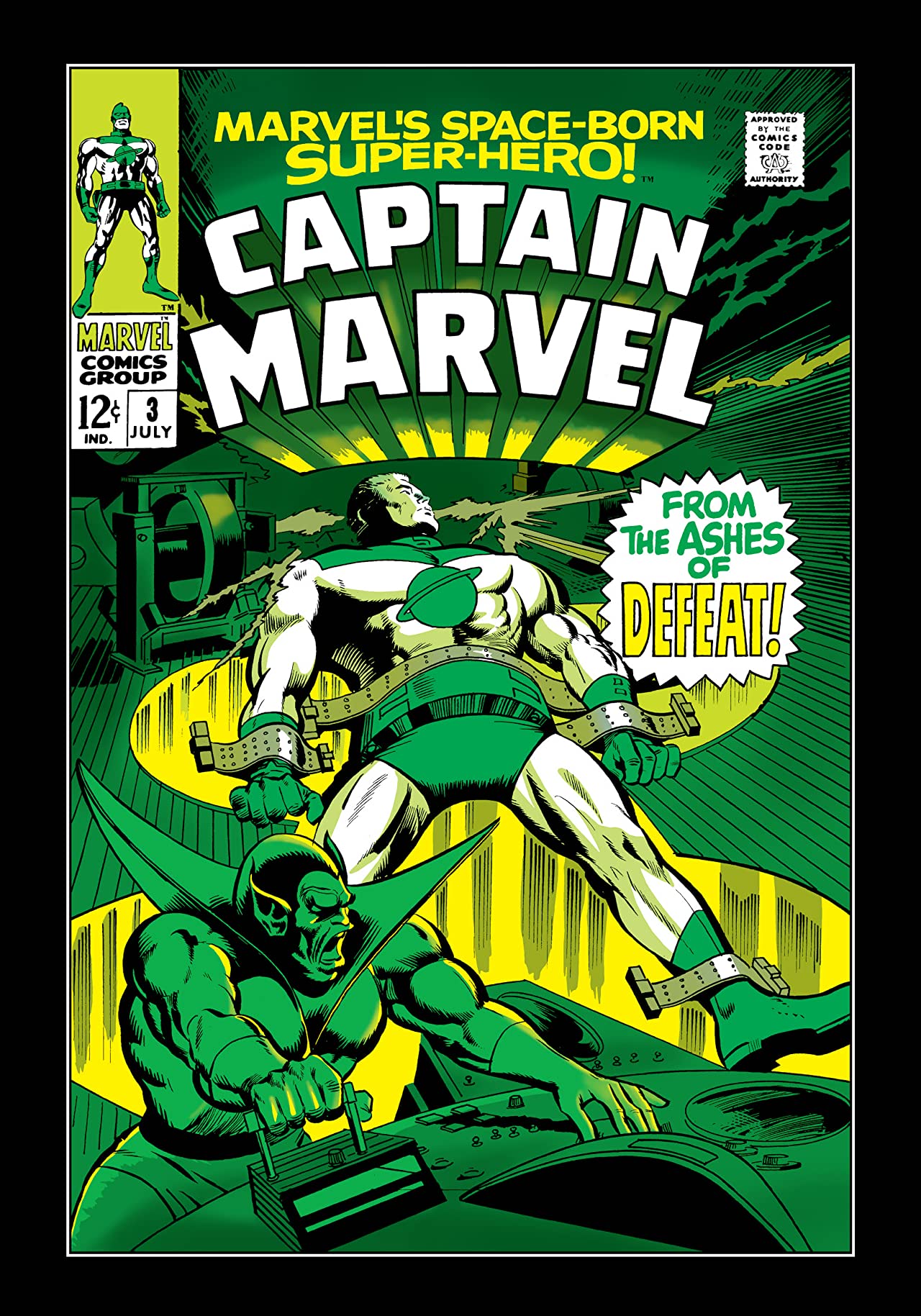 Marvel's Space-Born Superhero! Captain Marvel (1968) #3 cover
