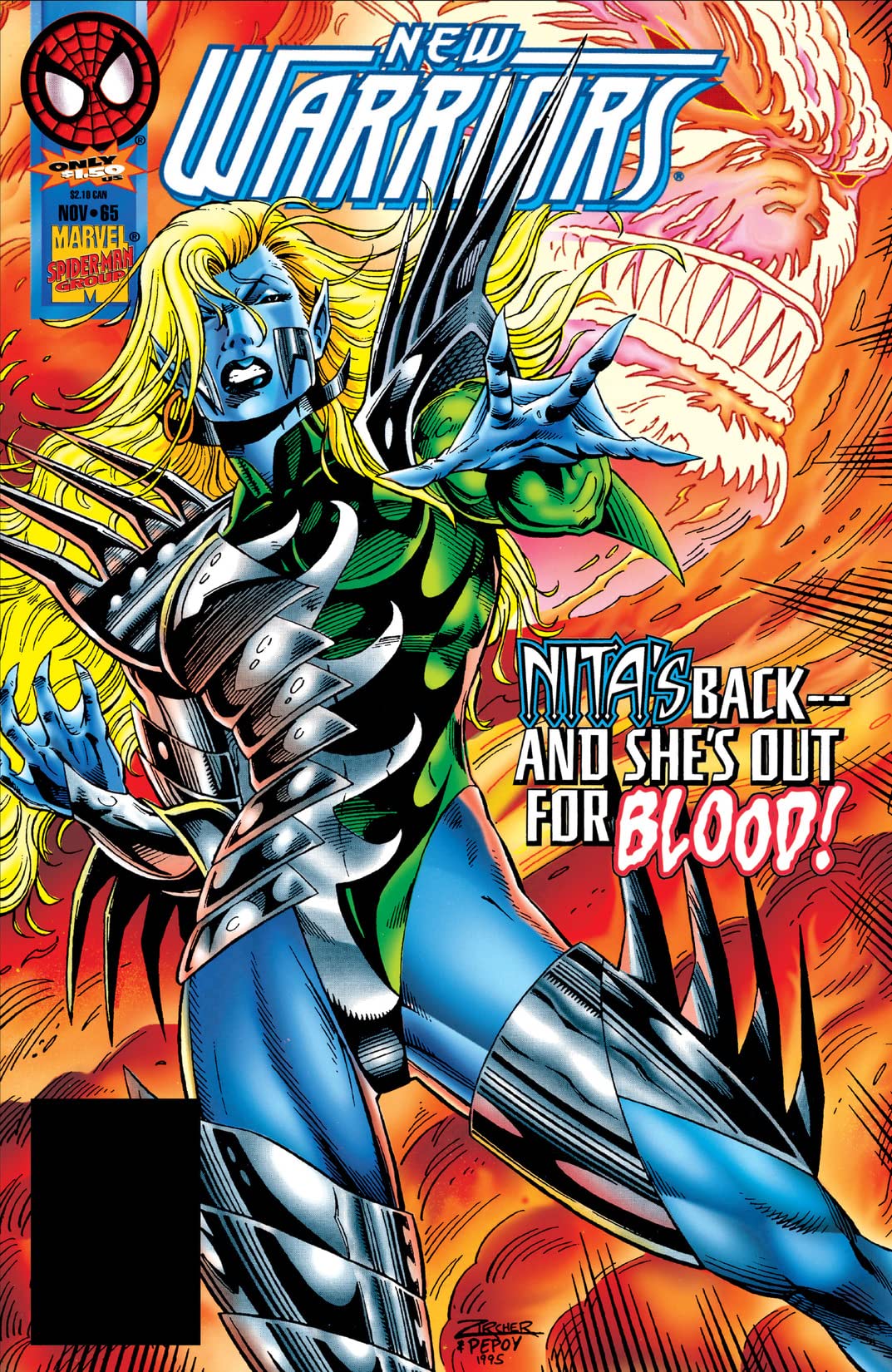 The New Warriors (1990) #65 cover