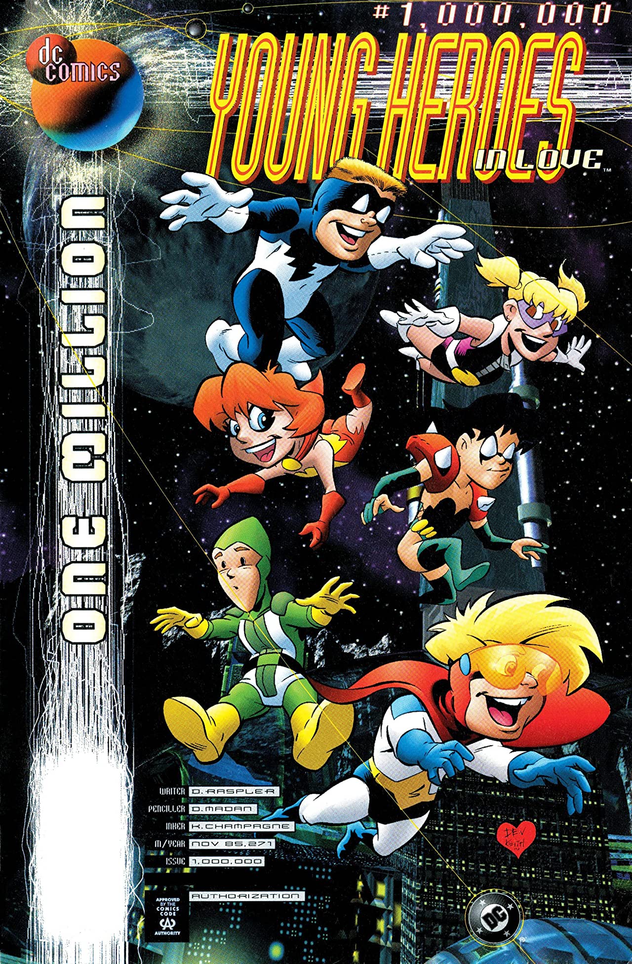Young Heroes in Love #1,000,000 cover