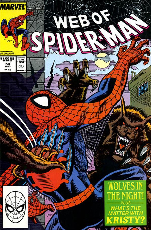 Web of Spider-Man (1985) #53 cover