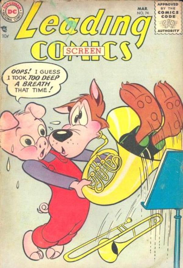 Leading Screen Comics (1950) #74 cover