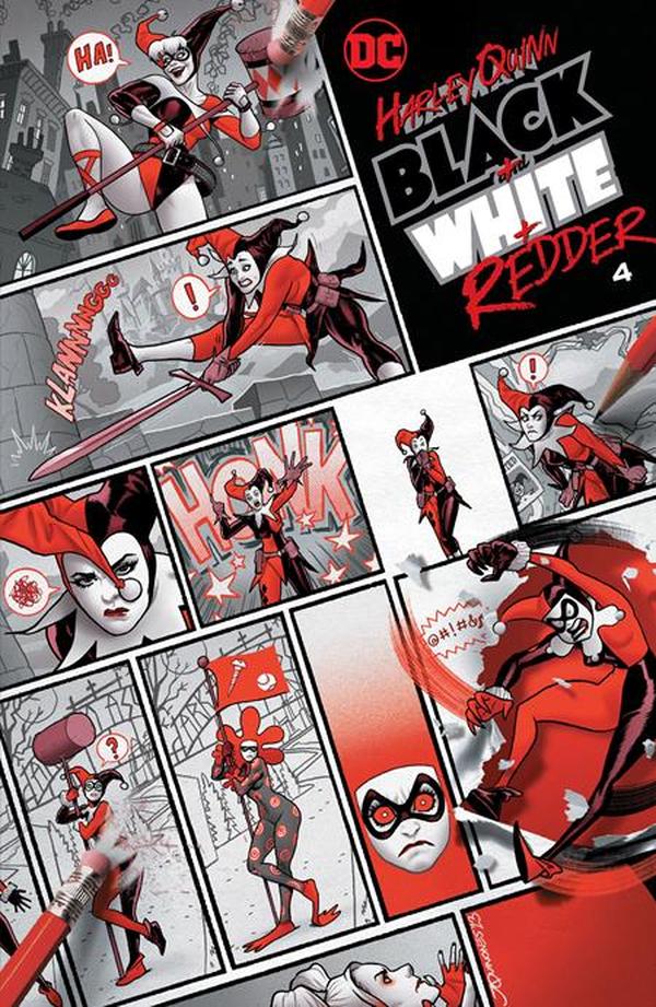 Harley Quinn: Black + White + Redder