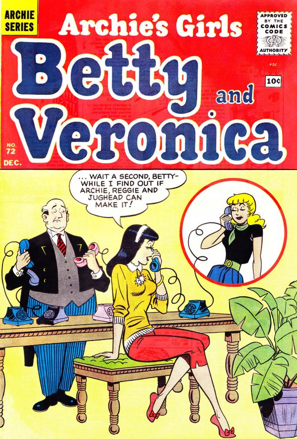 Cover of Archie's Girls Betty and Veronica #72