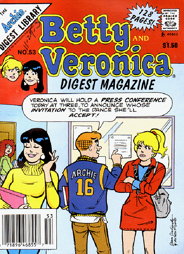 Betty and Veronica Comics Digest Magazine (1983) #53 cover