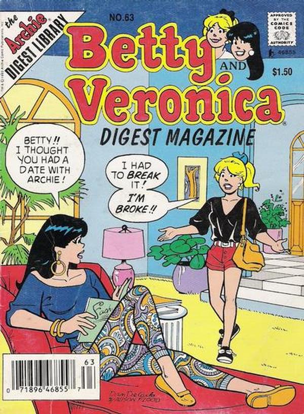 Betty and Veronica Comics Digest Magazine (1983) #63 cover