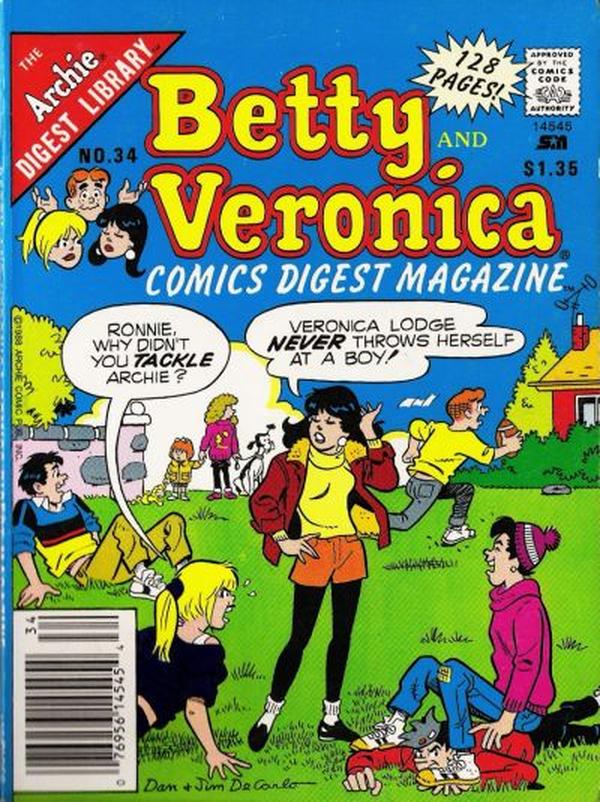 Betty and Veronica Comics Digest Magazine (1983) #34 cover