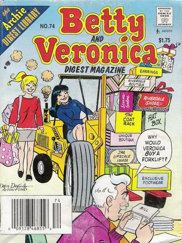Betty and Veronica Comics Digest Magazine (1983) #74 cover