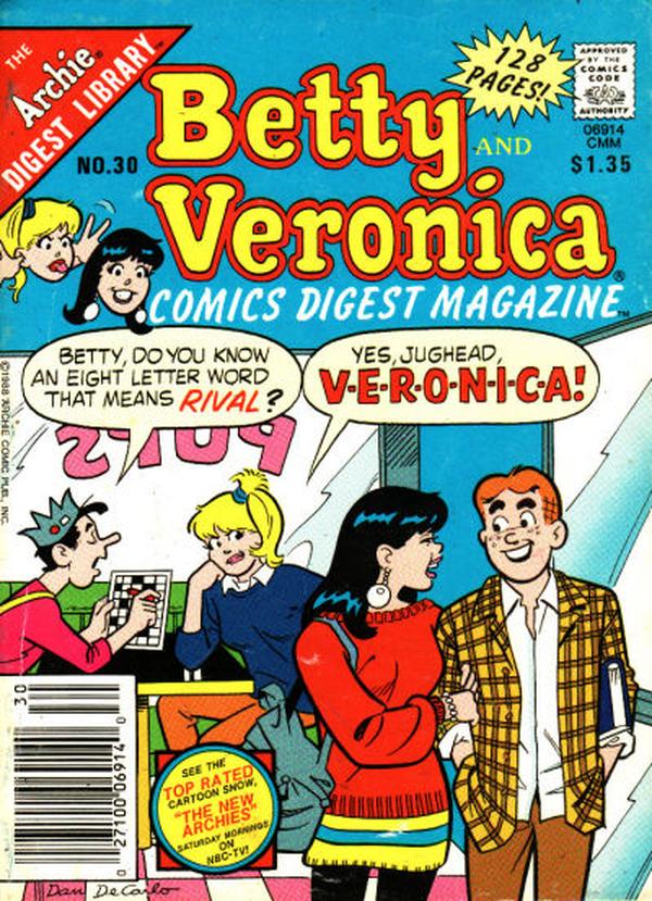 Betty and Veronica Comics Digest Magazine (1983) #30 cover