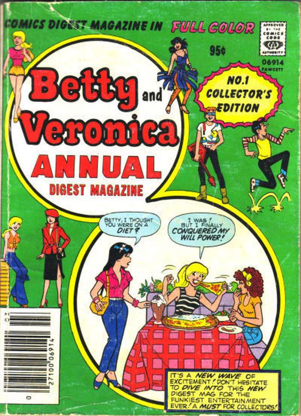 Betty and Veronica Annual Comics Digest Magazine #1 cover