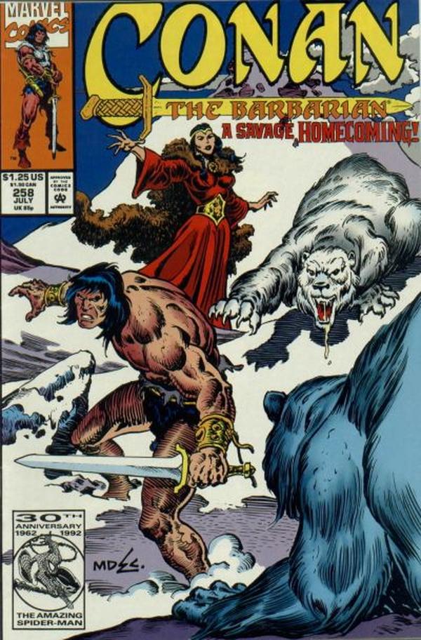 Conan the Barbarian #258 cover