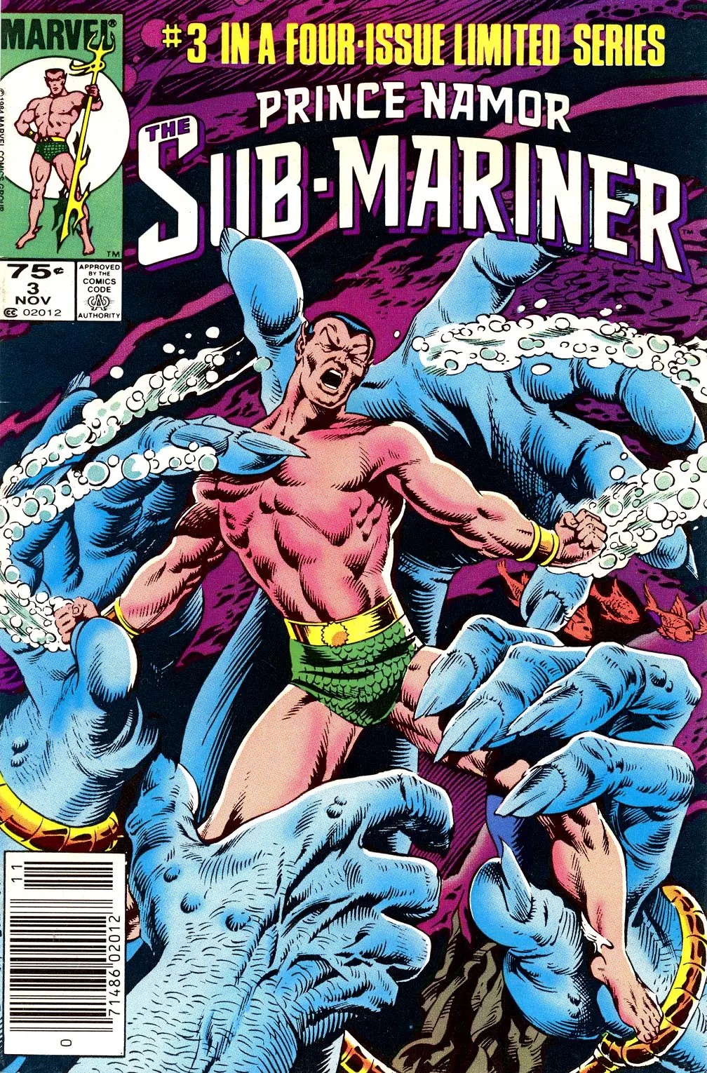 Prince Namor, the Sub-Mariner (1984) #3 cover