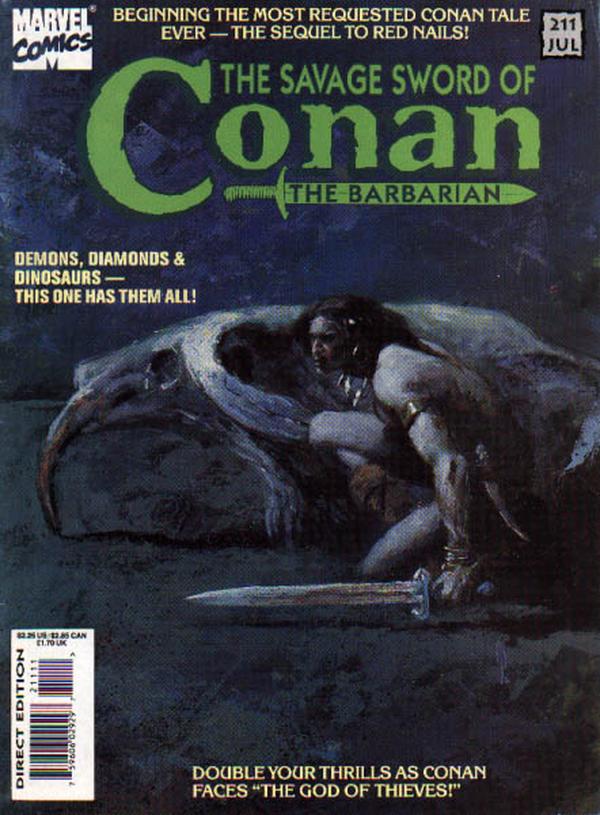 The Savage Sword of Conan #211 cover
