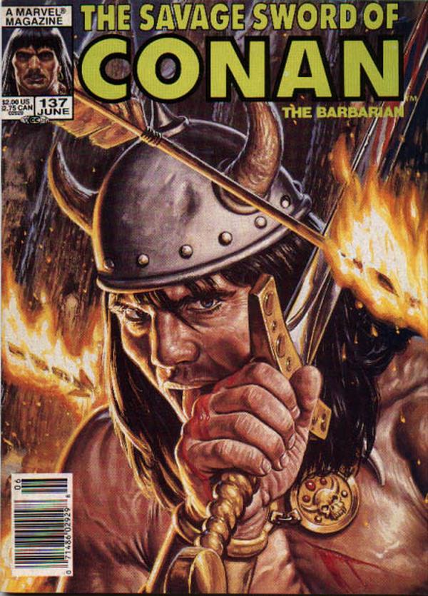 The Savage Sword of Conan #137 cover