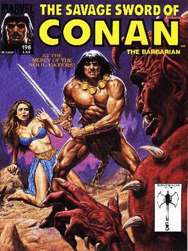 The Savage Sword of Conan #198 cover
