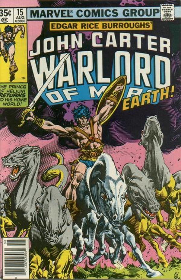 John Carter, Warlord of Mars (1977) #15 cover