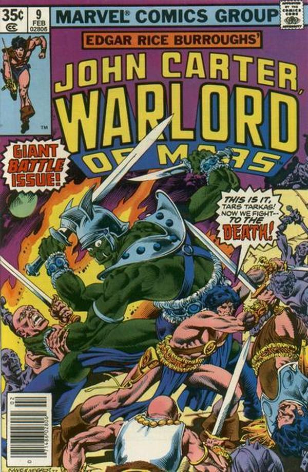 John Carter, Warlord of Mars (1977) #9 cover
