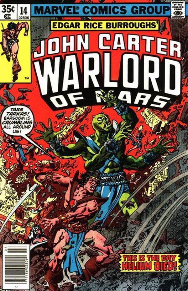 John Carter, Warlord of Mars (1977) #14 cover