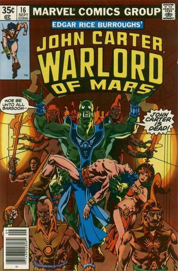 John Carter, Warlord of Mars (1977) #16 cover