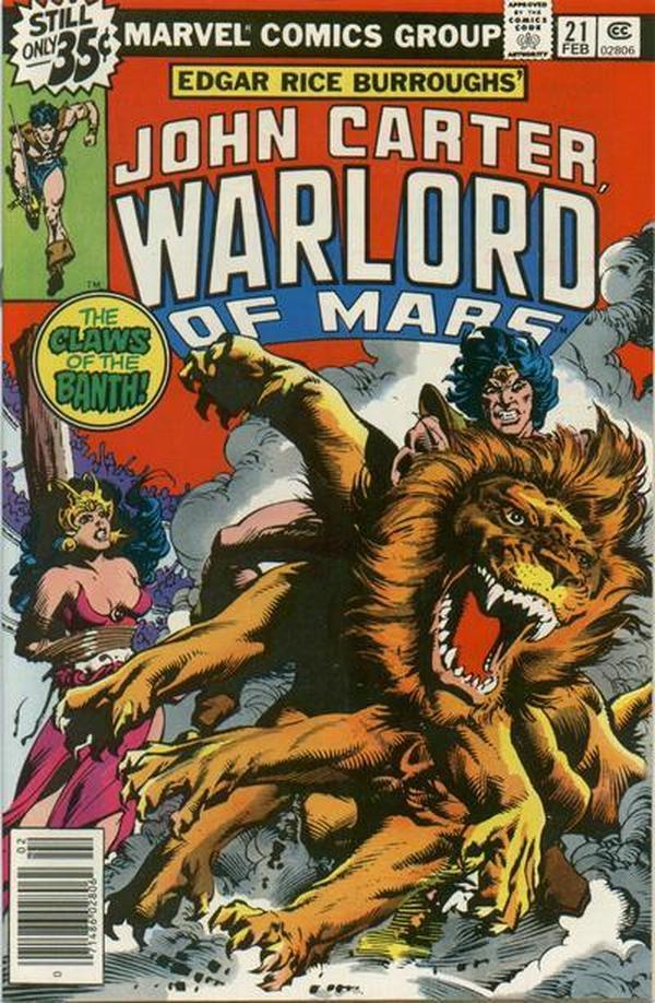 John Carter, Warlord of Mars (1977) #21 cover