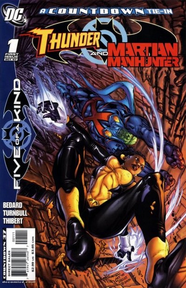 Outsiders: Five of a Kind - Martian Manhunter / Thunder #1 cover