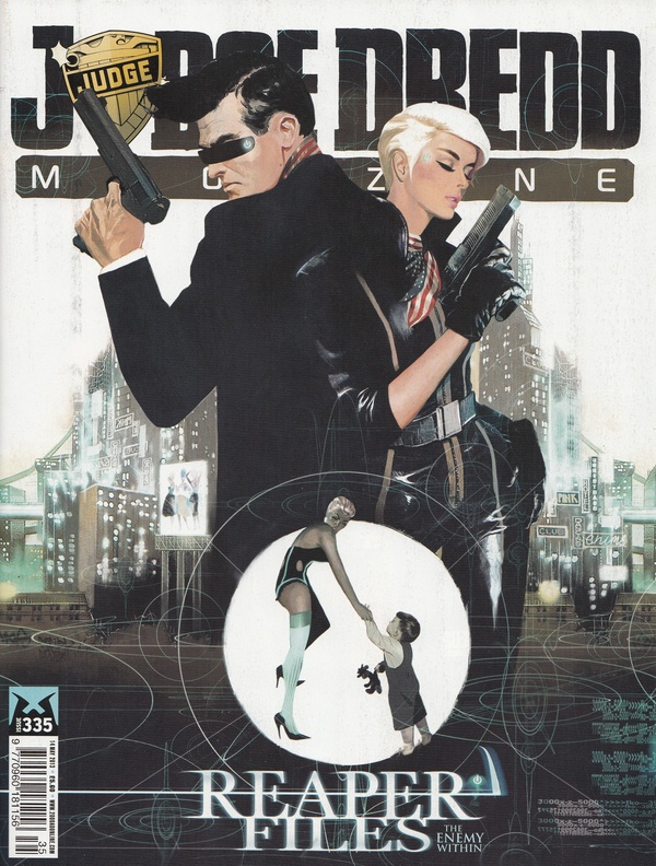 Couverture : Judge Dredd Megazine (2003) #335 : Shotgun / The Streets of Dan Francisco, Part One / American Reaper Ii, Part Four / [Untitled] / Insurrection Iii, Part Two