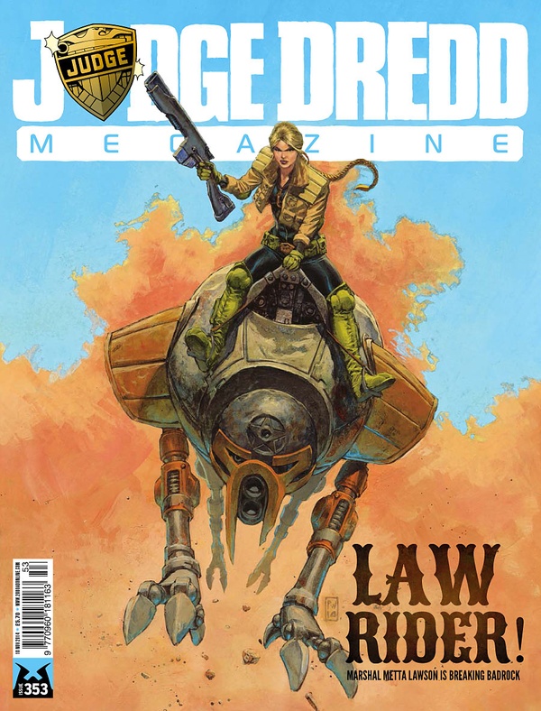 Couverture : Judge Dredd Megazine (2003) #353 : Deadzone: Invisible, Part One / Welcome to Badrock, Part 4 / Part Six / Uprise, Part Four