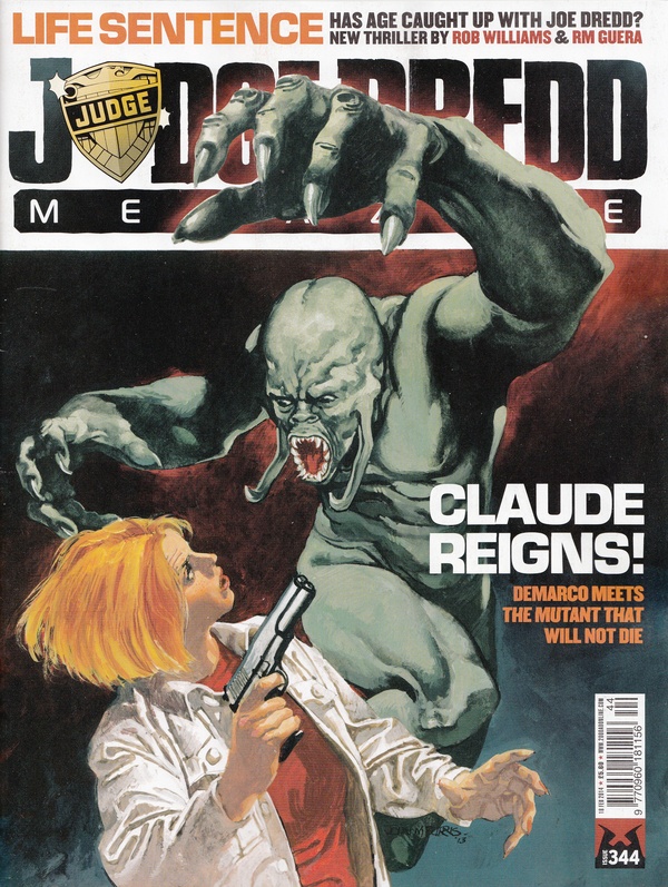 Couverture : Judge Dredd Megazine (2003) #344 : The Man Comes Around / The Whisper, Part Two / Ordinary, Part 5 / Dead End, Part Two