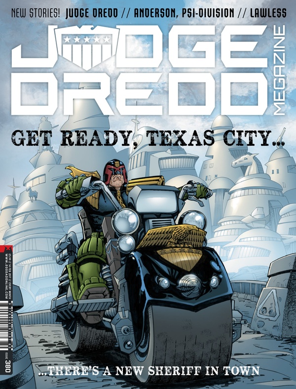 Couverture : Judge Dredd Megazine (2003) #380 : The Rubicon One / Dragon Blood, Part One / Home Is the Hunter: Four / Long-Range War : 01