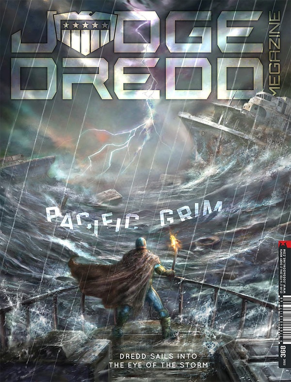 Couverture : Judge Dredd Megazine (2003) #368 : The Gyre, Part One / 8: All the Lost Souls / Damocles, Part Two / Dust, Part Two