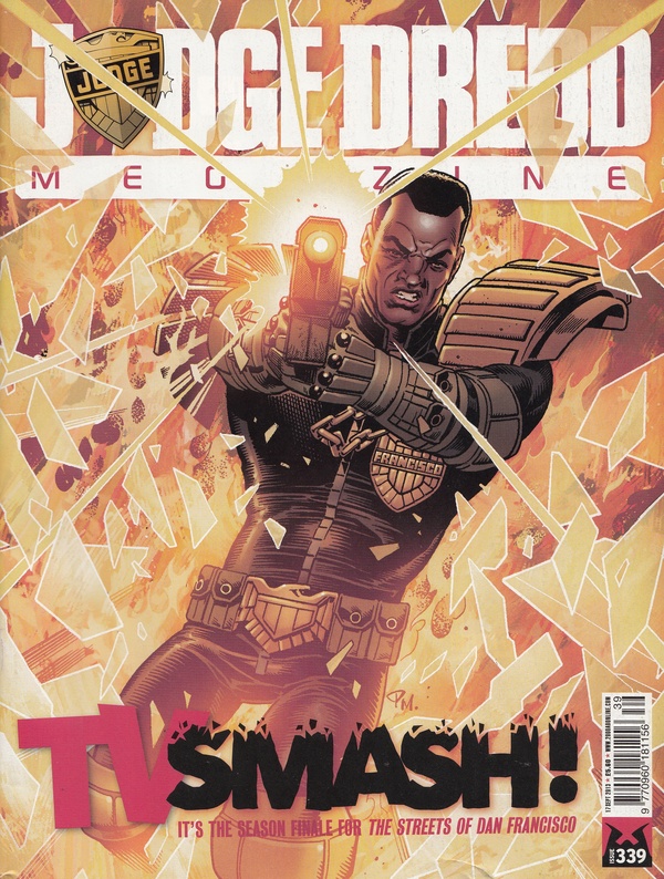 Couverture : Judge Dredd Megazine (2003) #339 : Nurture, Part One / Mom vs Food / The Streets of Dan Francisco, Part Five / Multiplicity / Insurrection Iii, Part Six