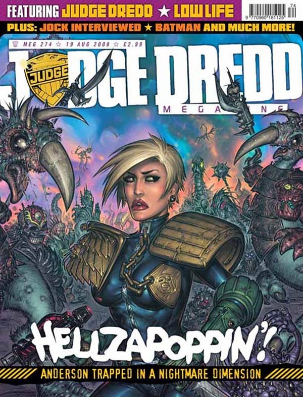 Couverture : Judge Dredd Megazine (2003) #274 : Ratfink, Part 2 / War Without Bloodshed, Part 4 / There Be Dragons / Wiierd, Part 3