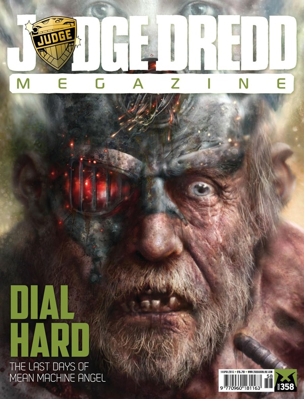 Couverture : Judge Dredd Megazine (2003) #358 : The Cop, Part Three / American Reaper Iii, Part Four / Angelic, Part Three / Rising Angel
