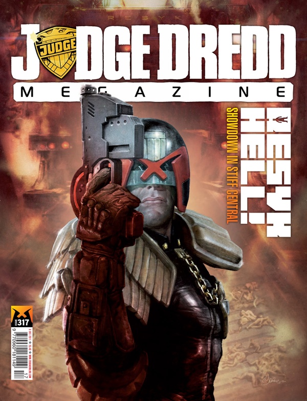 Couverture : Judge Dredd Megazine (2003) #317 : Unchained, Part 02 / The Unfortunate Case of High-Altitude Albert / American Reaper, Part Two / Going After Billy Zane, Part Four