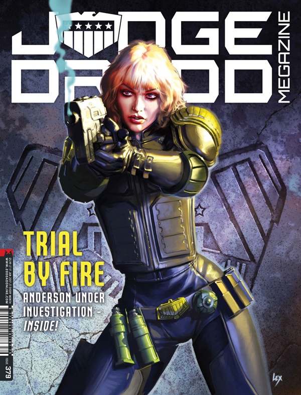 Couverture : Judge Dredd Megazine (2003) #379 : Psicho, Part Two / Blunt, Part 8 / Home Is the Hunter Three / Judgement Call [Part 3]