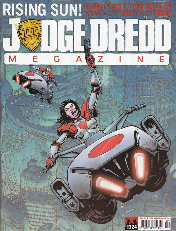 Couverture : Judge Dredd Megazine (2003) #324 : The Adjudicators, Part 02 / Grey Zone, Part Two / Snapshot, Part Three / Project Behemoth, Part One