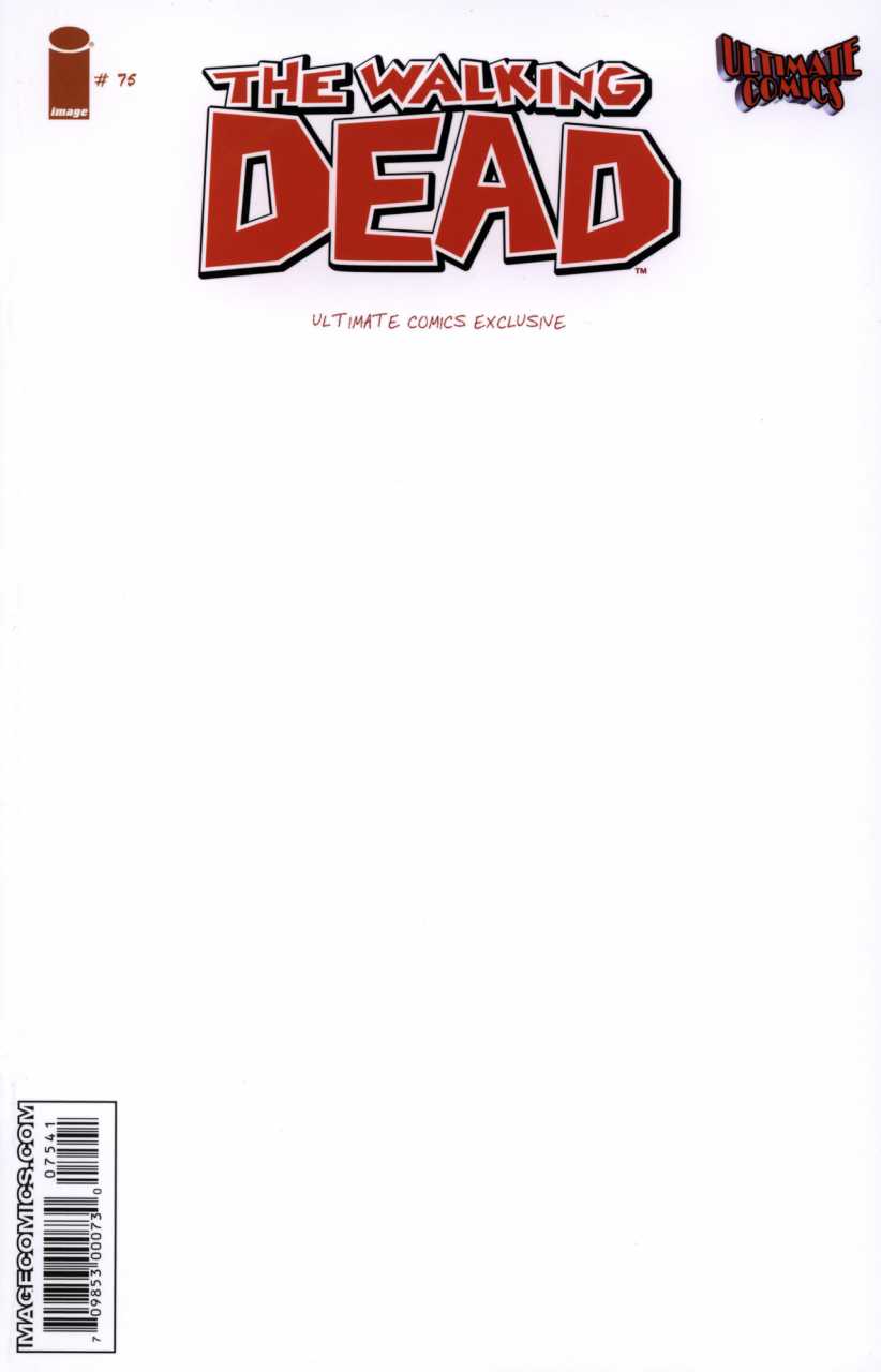 Ultimate Comics Exclusive Blank Variant cover