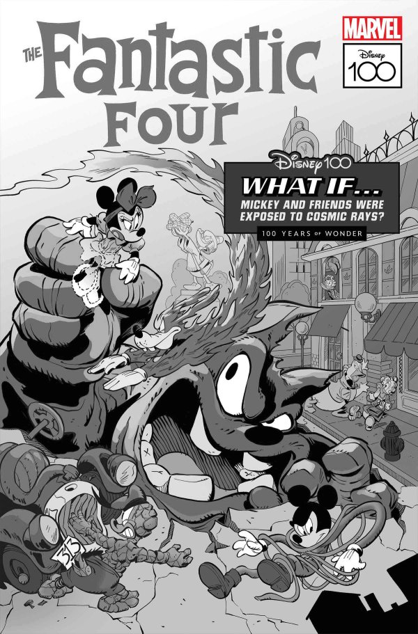 1:100 Disney100 Black & White Variant